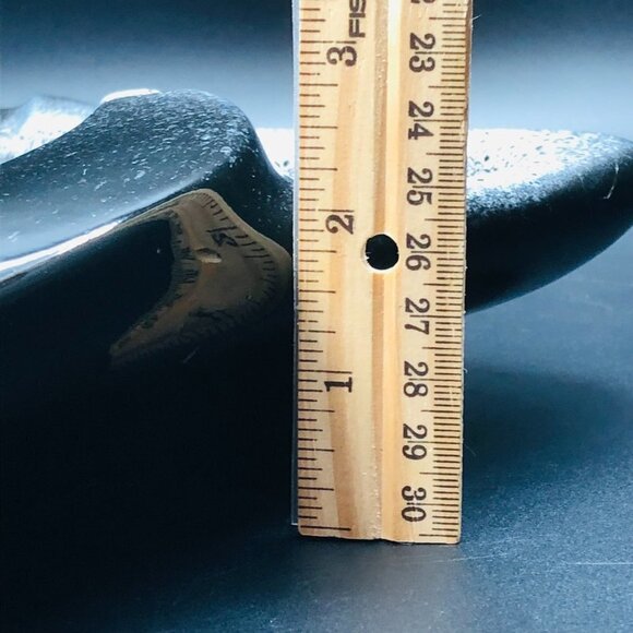 Beauceware Ceramic Ashtray Beauce Pottery #906 Black White Spatter Accent Bowl - Picture 10 of 13